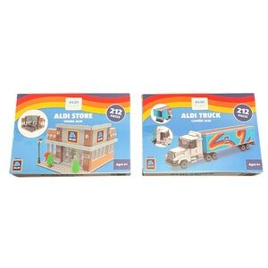 NEW SEALED ALDI Play Building Block Store & Truck Kits Compatible Set of 2